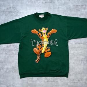 Y2K Disney Tigger Crewneck Green vintage sweatshirt